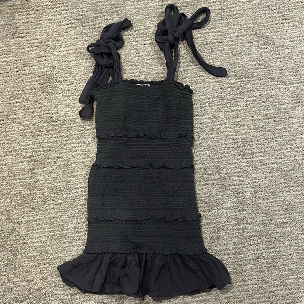 Mixology gray/blue ruffle mini dress!